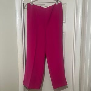 Ann Taylor Bright Pink Wide-Leg Pants